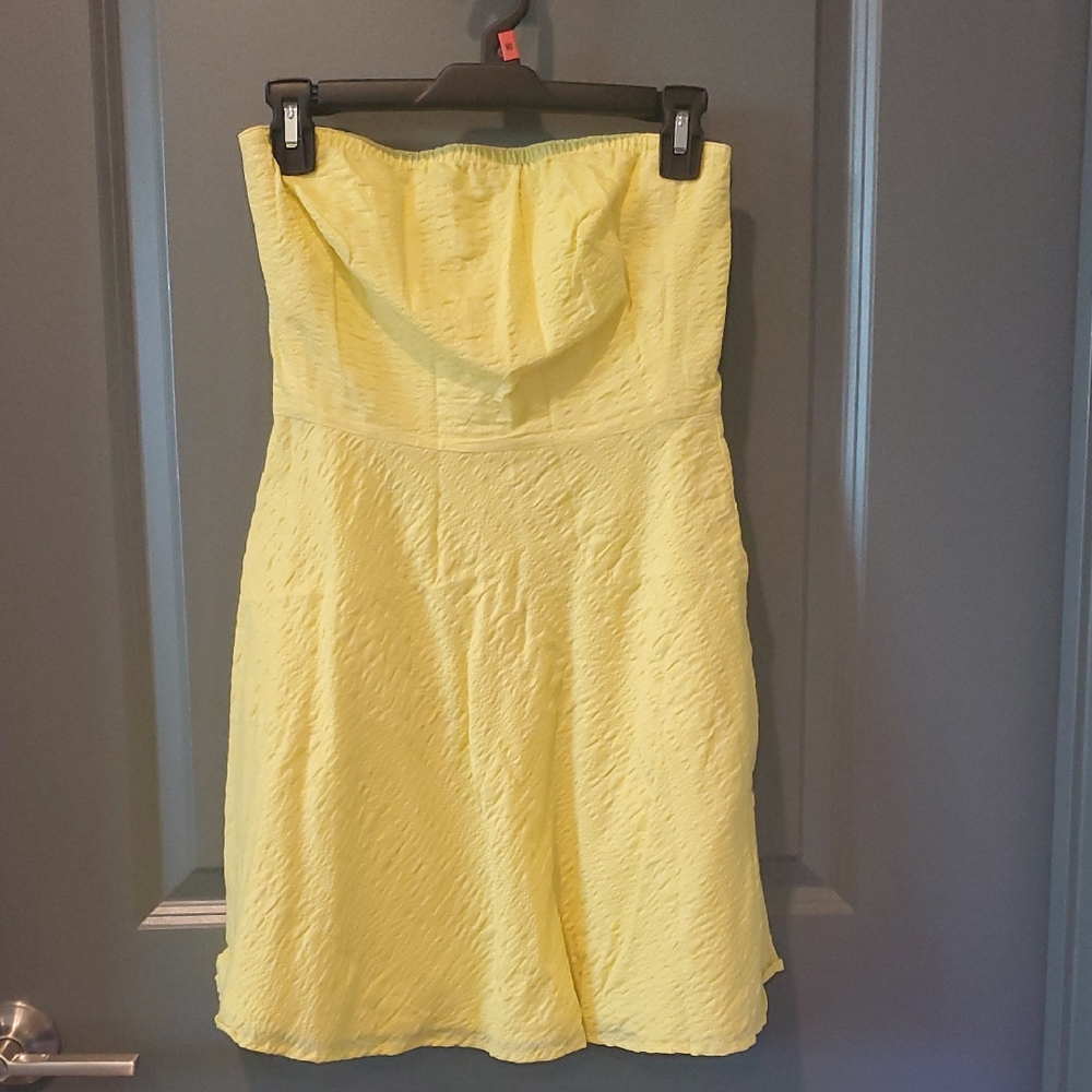 J. Crew Strapless Yellow Dress